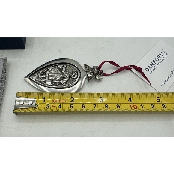 Danforth Pewter Maids A Milking 12 Days Of Christmas Ornament Silver Tone - Picture 6 of 16